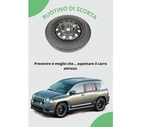 RUOTINO DI SCORTA 17' PER JEEP COMPASS DA 2017 CON CRIC CHIAVE SACCA 68x15cm