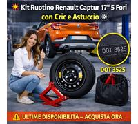 Ruotino di Scorta 17" per Renault Captur 125/80R17 con Cric e Astuccio DOT2025