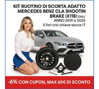 Ruotino di Scorta 17 per Tutte Mercedes CLA Shooting Brake cric chiave Sacca✅