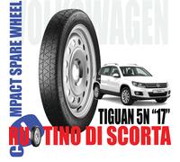 Ruotino Di Scorta 17" Per VW Tiguan 5N 2008-2018 165/80 R17 5 Fori
