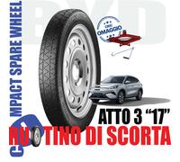 Ruotino Di Scorta 17 Pollici 5 Fori BYD Atto 3 Con Cric Kit Pneumatico 155/80R17