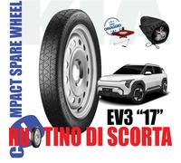 Ruotino Di Scorta 17 Pollici 5 Fori Kia EV3 Con Cric E Astuccio Kit 155/80R17