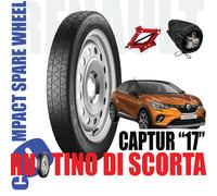 Ruotino Di Scorta 17" Renault Captur 5x114,3 Con Cric E Astuccio 125/80R17