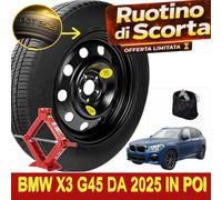 Ruotino di scorta 18" Bmw X3 G45 5 Fori con Cric 2T Omaggio Astuccio 145/80R18