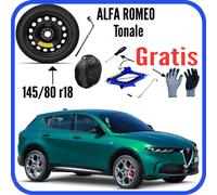 Ruotino di Scorta 18" per Alfa Romeo Tonale Cric Chiave Sacca Cacciavite dot25