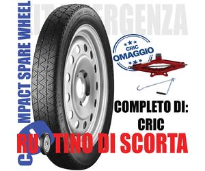 Ruotino Di Scorta 18" Per Mercedes B C E CLA GLA 5x112 Con Cric R18
