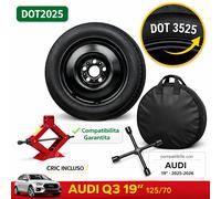 Ruotino di Scorta 19" per Audi Q3 con Cric 2t + Chiave + Sacca DOT2025 125/70