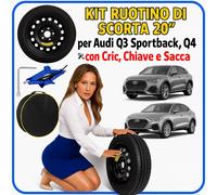 Ruotino di Scorta 20" Audi Q3 Sportback Q4 ⚙️ con Cric Chiave e Sacca x te