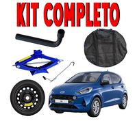 Ruotino Di Scorta 4Fori Da 15 Per Hyundai I10 Con Kit Cric Crick + Chiave Sacca