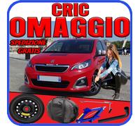 Ruotino Di Scorta 4Fori Da 15 Per Peugeot 108 Con Kit Cric Crick + Chiave Sacca