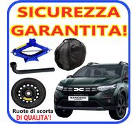 Ruotino Di Scorta 4Fori Da 16 Per Dacia Sandero Stepway Con Cric + Chiave Sacca