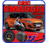 Ruotino Di Scorta 4Fori Da 16 Per Suzuki Swift Con Kit Cric Crick + Chiave Sacca