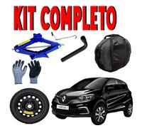 Ruotino Di Scorta 4Fori Da 18 Per Renault Captur Con Kit Cric + Chiave Sacca ps