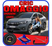 Ruotino Di Scorta 4Fori Misura Da 15 Per Dacia Logan Con Kit Cric Crick + Chiave