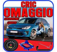 Ruotino Di Scorta 4Fori Misura Da 15 Per La Kia Rio Con Kit Cric Crick + Chiave