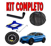 Ruotino Di Scorta 5Fori 17 Alfa Romeo Stelvio Con Kit Cric Crick + Chiave Sacca