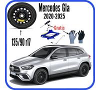 Ruotino Di Scorta 5Fori 17 Per Mercedes-Benz Gla Con Kit Cric Guanti Cacciavite