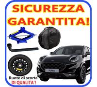 Ruotino Di Scorta 5Fori Da 16 Per La Ford Puma Con Kit Cric Crick + Chiave Sacca
