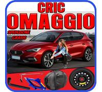 Ruotino Di Scorta 5Fori Da 16 Per La Seat Leon Con Kit Cric Crick + Chiave Sacca