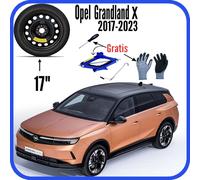 Ruotino Di Scorta 5Fori Da 17" Per Opel Grandland Con Kit Cric Guanti Cacciavite
