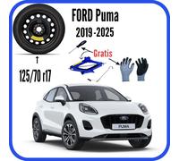 Ruotino Di Scorta 5Fori Misura 17 Per Ford Puma Con Kit Cric Guanti Cacciavite p