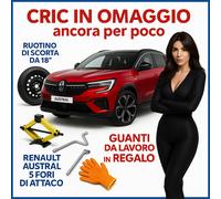 Ruotino Di Scorta 5Fori Misura Da 18 Per Renault Austral Kit Cric + Chiave Guant