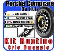 Ruotino Di Scorta 5Fori Misura Ruota Da 17 Toyota Rav4 Con Kit Cric Crick Nuovo