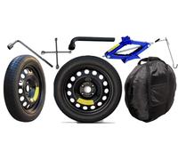 Ruotino Di Scorta Compatibile Con Alfa Romeo Junior Da 18 (FH1) 4 Fori Gomma 145/80 R18 Da Anno 2024 Fino ad Anno 2025 Con Kit Accessori Cric Crick Chiave e Sacca 125 70 18 18"