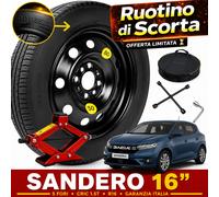 Ruotino di scorta Dacia Sandero 16 Stepway cric Chiave Sacca Subito Disponibile