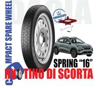 Ruotino Di Scorta Eco-Ss 4 Fori 16 Dacia Spring 115/70 R16 Con Cric Crick