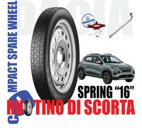 Ruotino Di Scorta Eco-Ss 4 Fori 16 Dacia Spring 115/70 R16 Con Cric E Chiave