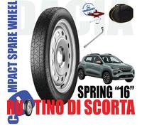 Ruotino Di Scorta Eco-Ss 4 Fori 16 Dacia Spring 115/70 R16 Cric Chiave Sacca