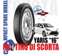 Ruotino Di Scorta Eco-Ss 4 Fori 16 Toyota Yaris 115/70 R16 Con Cric Crick