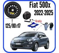 Ruotino di Scorta Fiat 500X 17” 125/80 R17 Cric Chiave Sacca Guanti DOT 2025