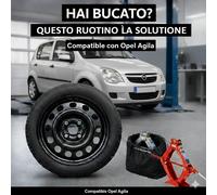 Ruotino di Scorta Opel Agila 125/70 R15 2008-2014 con Cric e Astuccio