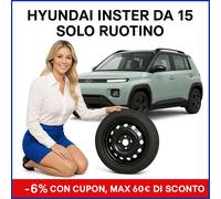 Ruotino Di Scorta Per Hyundai Inster 15 Pollici 4 Fori Gomma 125/80 R15 DOT2025
