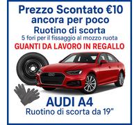 Ruotino Di Scorta Per La Audi A4 Con Misura Da 19 5Fori Kit Ruota Gomma Guanti p