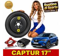 Ruotino Di Scorta Renault Captur Kit Completo Con Cric E Astuccio 125/80 R17