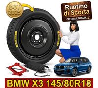 Ruotino di scorta Robusto 18" Bmw X3 G45 anche Gas 5x112 cric e astucico DOT 25