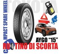 Ruotino Scorta 15" Per Toyota Aygo Linea eco-ss Profumatore Triangolo Miniluce