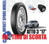 Ruotino Scorta BYD Atto 3 17 Pollici 5 Fori Con Cric E Astuccio Kit 155/80R17