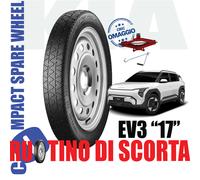 Ruotino Scorta Kia EV3 17 Pollici 5 Fori Con Cric Kit Pneumatico 155/80R17