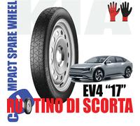Ruotino Scorta Kia EV4 17 Pollici 5 Fori Con Guanti Kit Pneumatico 155/80R17