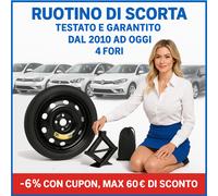 ruotino si scorta 16" 4fori cric e astuccio garantito per utilizzo Suzuki Swift