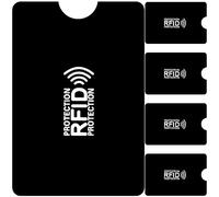 RUOXIXI 10 Pezzi Custodia Bancomat Schermato,Protezione RFID,Proteggi Carte di Credito Contactless per Donne Uomini, 9.2 x 6.2 cm,per Passaporto, Proteggi Carta Bancaria,Nero