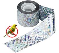 Rupeca 60m x 4,8 Uccello Nastro Repellente - Scaccia Piccioni - Antiuccelli Dissuasore Riflettente Nastri - Effaroucheur Pigeons