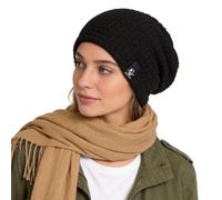 Ruphedy - Berretto da Donna Lavorato a Maglia, con Teschio Multicolore - Nero - L