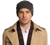 Ruphedy Slouchy Beanie per uomo e donna cotone lungo slouch beanie teschio cappello lavorato a maglia, B020a-Grey, M