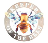 rupusiner Keeper of the Bees Metal Art Bee Keeper Wall Garden Craft Craft Farm Sign Ornament Style 1