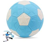 Ruqingg Curve Ball for Kids Star Pattern Blue & White Curve Soccer Ball TPU 8, 5 Pollici Swerve per Il Calcio da 11 a Lato per la Partita all'aperto, per i Bambini